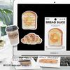 Infeelme Coffee & Bread Sticky Notes Set - Good Weather Series (30 Sheets, 4 Designs)