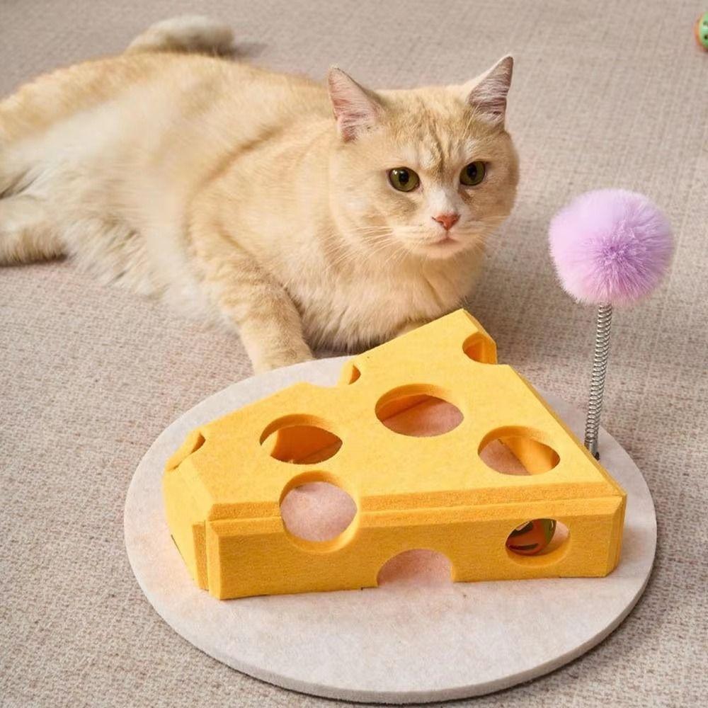 Hollow Teasing Cat Box Felt Cat Claw Grinding Toys Funny Interactive Cat Toys Indoor Use