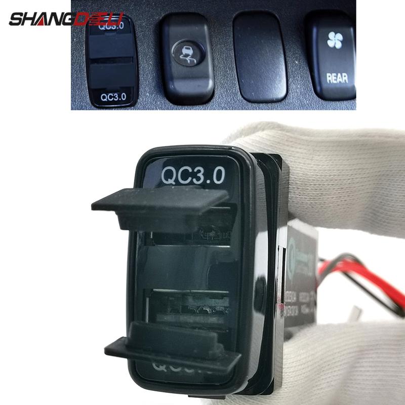 1 шт. Автомобильный двойной USB-зарядник, гнездо, подходит для MITSUBISHI ASX Lancer Outlander Pajero, Автоаксессуары