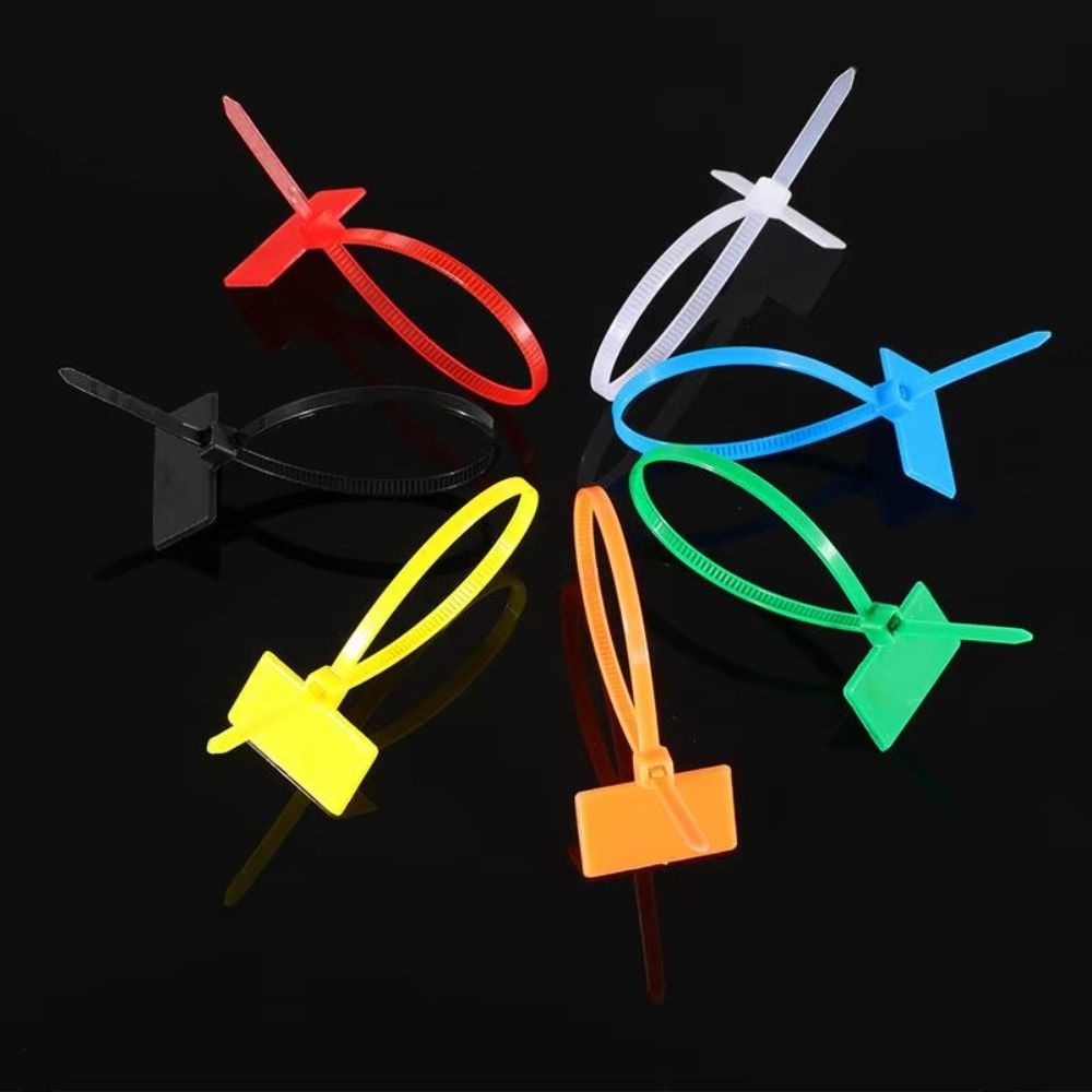 100Pcs Self-locking Cable Ties Colorful Cable Winder Durable Nylon Ties for Home Office
