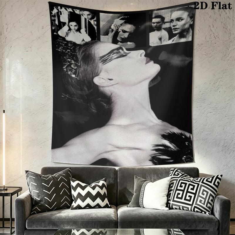 Black swan Wall Tapestry Aesthetic Wall Hanging Printed Fabric Blanket Decorative Tapestries for Bedroom Living Room Home Decor