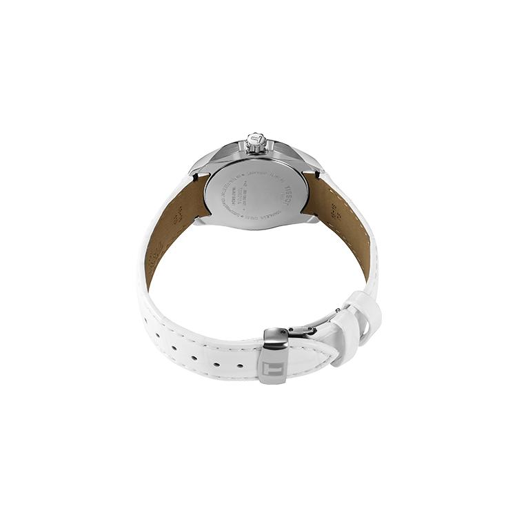 Tissot Женские часы Tissot Couturier с кварцевым механизмом, 32 мм, белый циферблат, корпус из нержавеющей стали, кожаный ремешок T035.210.16.031.00