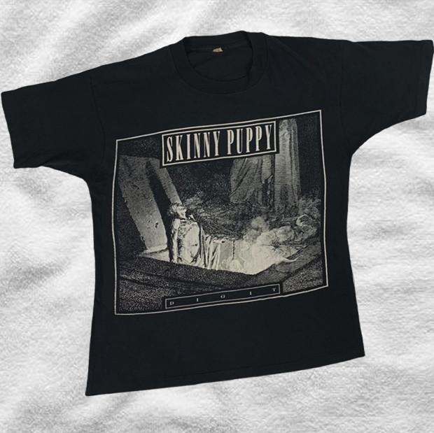 Skinny Puppy Dig It Ретро Черная Футболка Унисекс Футболка