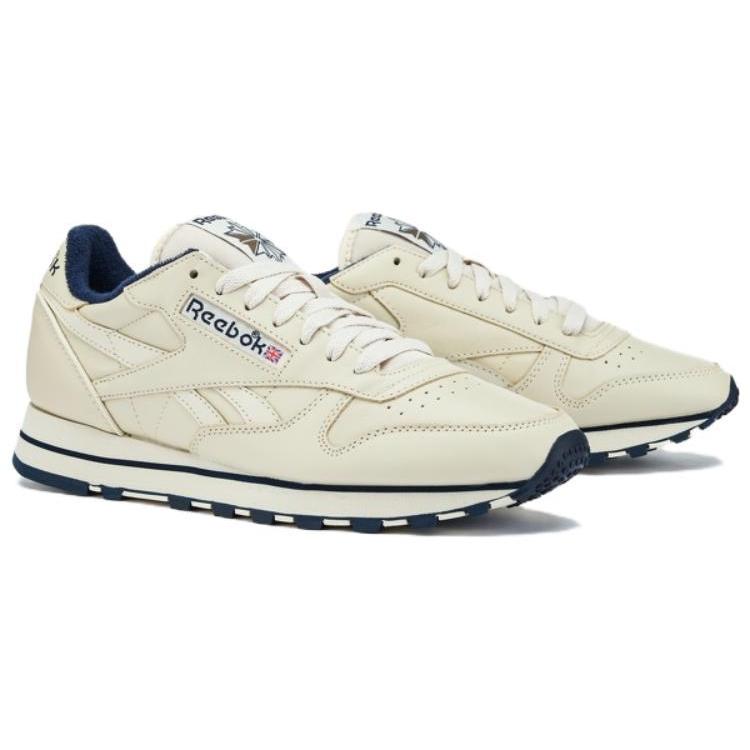 Reebok Классическая кожаная винтажная 'Бежевый Темно-синий' 100033724