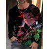 Men's Long-sleeved T-shirt 3D Printing Anime Printing Men's Long-sleeved T-shirt Autumn Tops HD Pattern Printing T-shirt