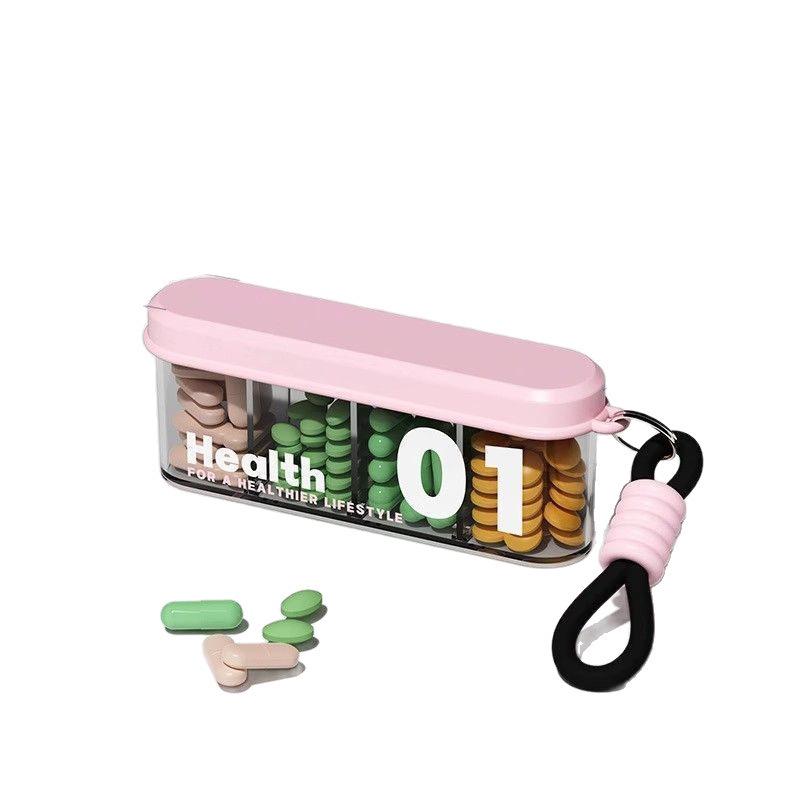 New Compartment Portable Pill Box, Mini Sealed Dust‑proof Medicine Storage Case for Travel