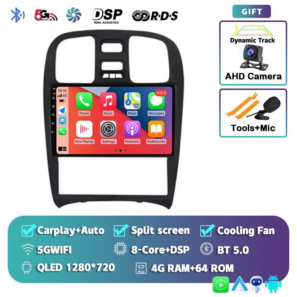 Автомобильный радиоприемник Android 14 DSP, мультимедийный видеоплеер, навигация, GPS для Hyundai Sonata EF 2001-2006 2007 2008 2009 2010 2011 2012