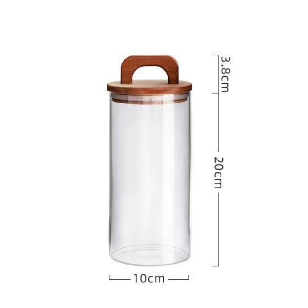 С ручкой Герметичный контейнер Стеклянный контейнер для хранения продуктов Кухонные бутылки для чая, кофе, зерен