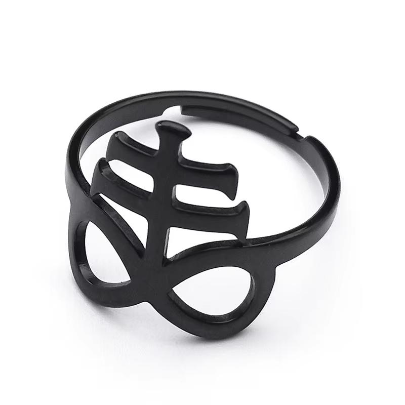 Satan Cross Necklaces Men Women Black Stainless Steel Church of Satan Symbol Pendant Kolye Necklace Jewelry gargantilla N645S03