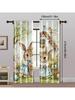 2pcs, Curtains Digital Printed Retro Easter Polyester Easy Install (without rod) All Seasons Ldeal for Bedroom, Living Room,