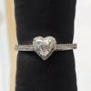 Кольцо с цирконом для женщины, Милое и элегантное изысканное кольцо, Ювелирное изделие с дизайном в виде персикового сердца.