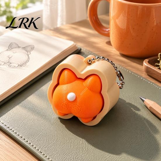 Успокаивающий настольный аксессуар Снятие стресса Корги Попа Кликалка, 3D-печатная собака Игрушка-фиджет Тактильный гаджет, Игрушка-кнопка для снятия напряжения для брелка, Рюкзаков