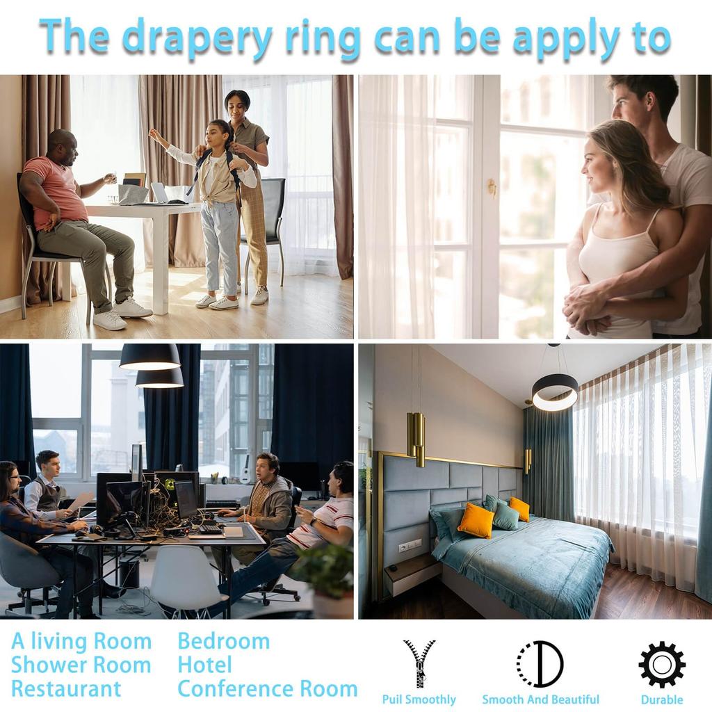 24 Черных Люверсных Кольца для Штор с Люверсами для Штор 32 мм Внутренние Металлические TXZWJZ Карнизы, Диаметр, Драпировка,