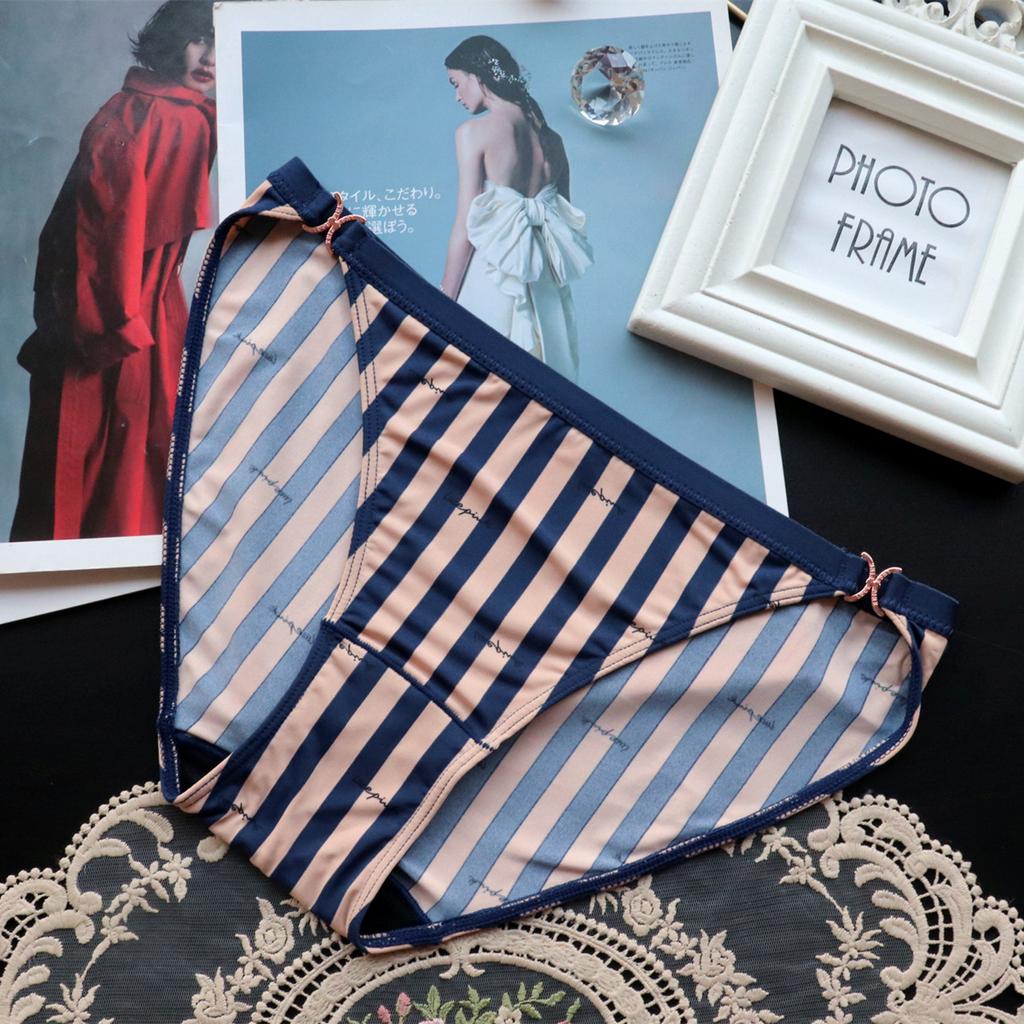 Women's Underwear Panties Printed Sexy Low-rise Panties Women's Ice Silk Breathable Briefs for Women