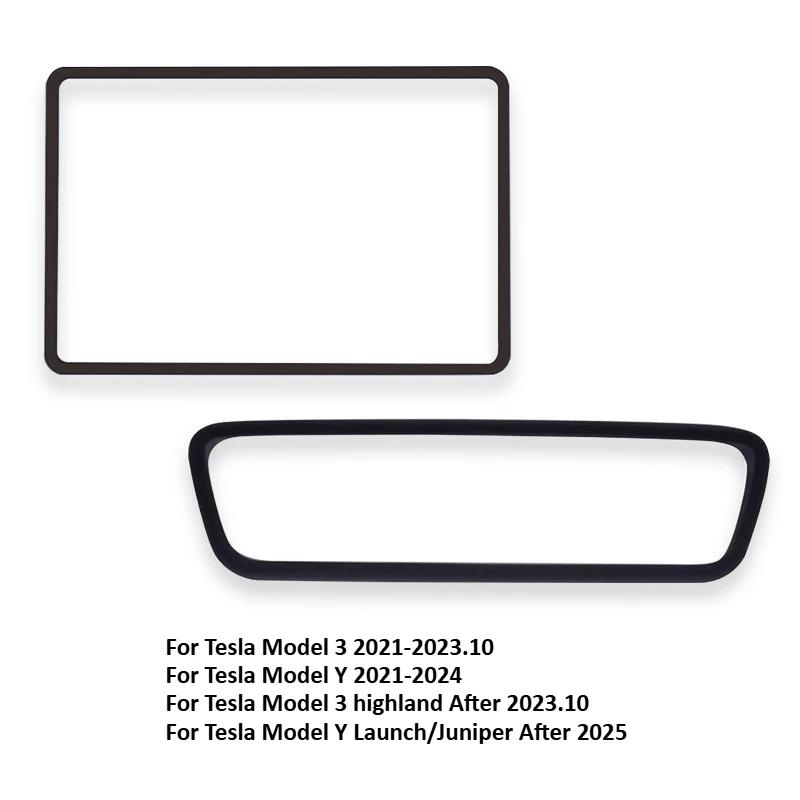 Silicone Rearview Mirror Protective Trim Cover Accessories Screen Frame Protector for Tesla Model Y Juniper/Model 3 Highland