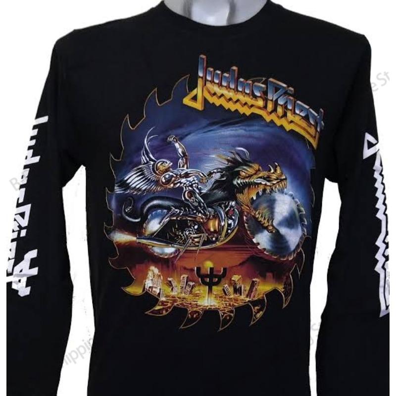 Мужская новая футболка с длинным рукавом New Rock Группа Judas Priest 3D-принт Футболка Мужчины Женщины Мода Хип-хоп Топы Футболки Мужская одежда Y2k Рубашка