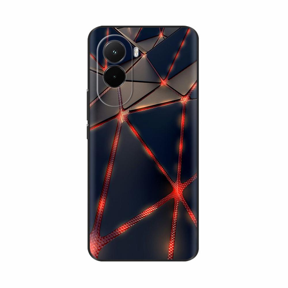 Чехол для телефона Xiaomi Poco M7 4G, мягкий силиконовый ТПУ задняя крышка для Poco M7 Pro 5G, ультратонкие чехлы с рисунком Цветок Череп