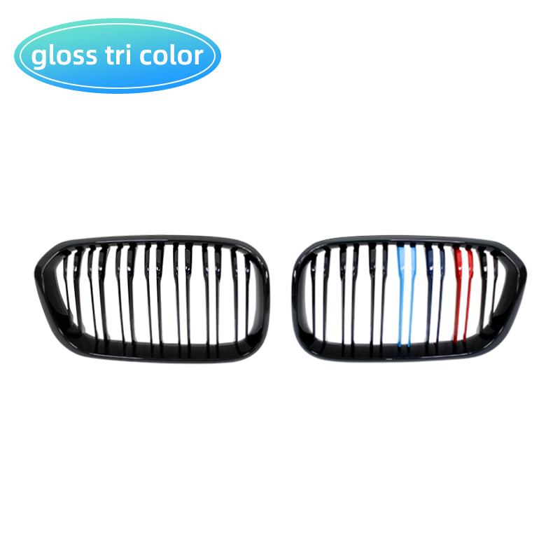 Car Front Bumper Grilles Kidney Racing Grill For BMW 1 Series F20 F21 LCI 120i 2015 2016 2017 2018Double Slat Replacement Grille