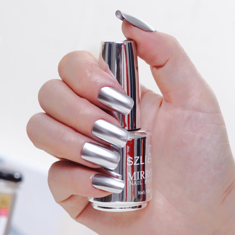 18ml Metallic Nail Polish Mirror Gel Nail Polish Varnishes Metal Mirror Nail Polish