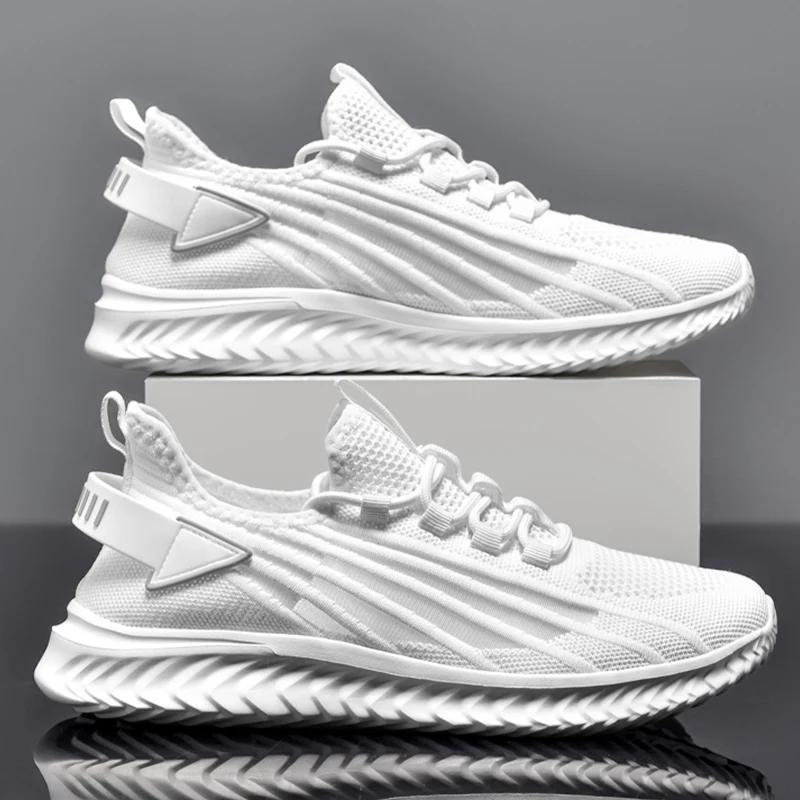 Легкие мужские кроссовки, дышащие мужские кроссовки для бега, повседневная обувь для активного отдыха, сетчатая теннисная обувь для мужчин, бесплатная доставка, на шнуровке
