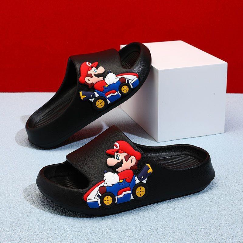 Stylish Mario Themed Children's Slippers For Boys With Non Slip Soft Sole Design In Various Colors