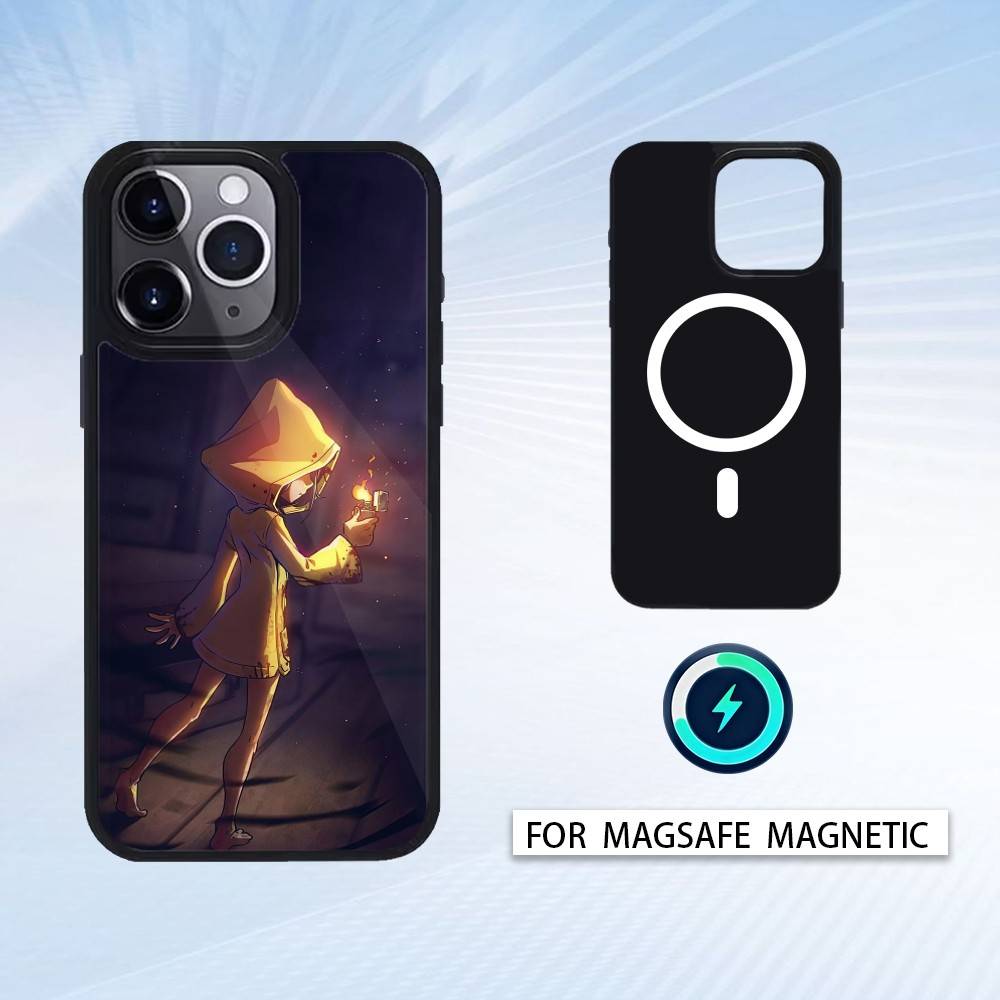 Чехол для телефона L-Little Nightmares для iPhone17,16,15,14,13,12, Pro, Max, Магнитный для беспроводной зарядки Magsafe