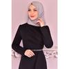 Women's Clothing Evening Dress Fashion Skirt Flounced Belt Stoned Hijab Evening Dress 2497 Black