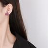 Jewelry Copper Bottom Gold Plated Retro Simulation Red Corundum Blue Spinel Black Gold Personalized Stud Earrings Main 8 * 8