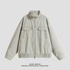 Pure Cotton Jacket for Men's New Loose Jacket American Washable Old Stand Collar Men's Spring and Autumn Clothing