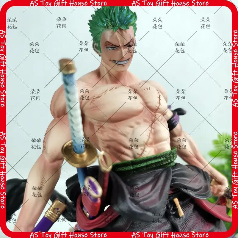 Фигурка Ророноа Зоро из One Piece с Хаки Вооружения, Сменная Голова, Коллекционная Статуэтка, Настольное Украшение Для Фанатов Аниме