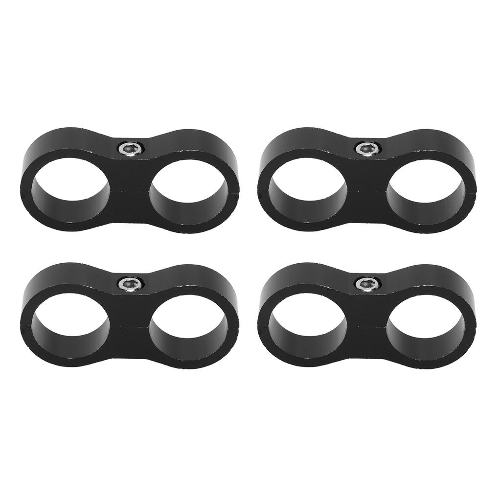 4PCS 12AN Fuel Line Mounting Clamp Hose Separator Aluminum Alloy Fitting Adapter Clamps Fit for 3 4 Oil Line Brake Line