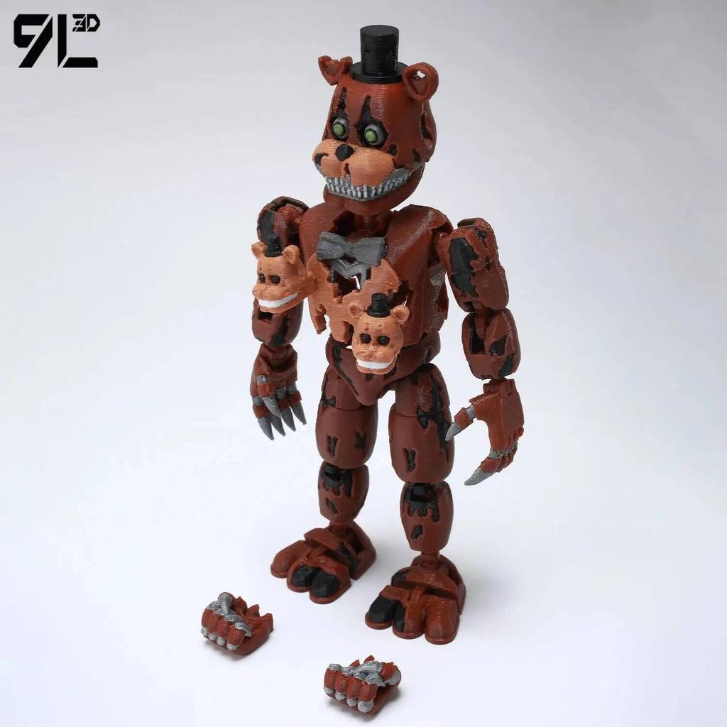 9L3D Печатный Кошмарный Фредди Титан13 FNAFs Медведь Полуночный Гарем Пять Ночей Совместный Подвижный Съемный Игровой Периферийный Игрушка для Мальчика