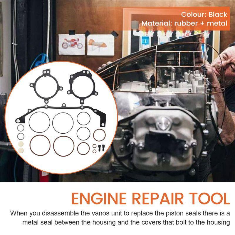 A09E-For BMW Dual Vanos O-Ring Seal Repair Kit E36 E39 E46 E53 E60 E83 E85 M52tu M54 M56