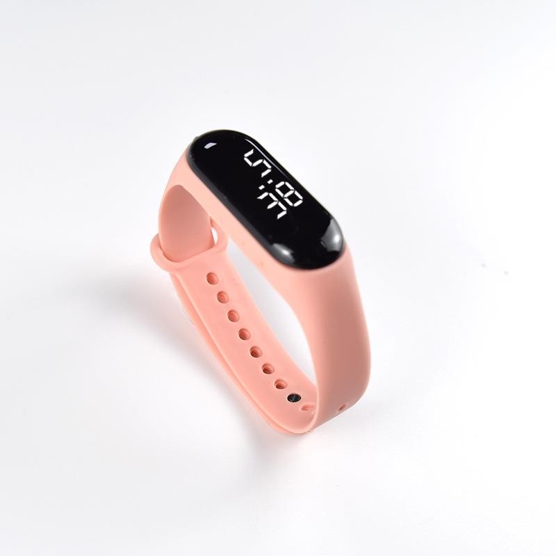 Светодиодный экран наручных часов, умный сенсорный экран, спортивный повседневный браслет, активный бег для мужчин, женщин, любителей, силиконовые часы
