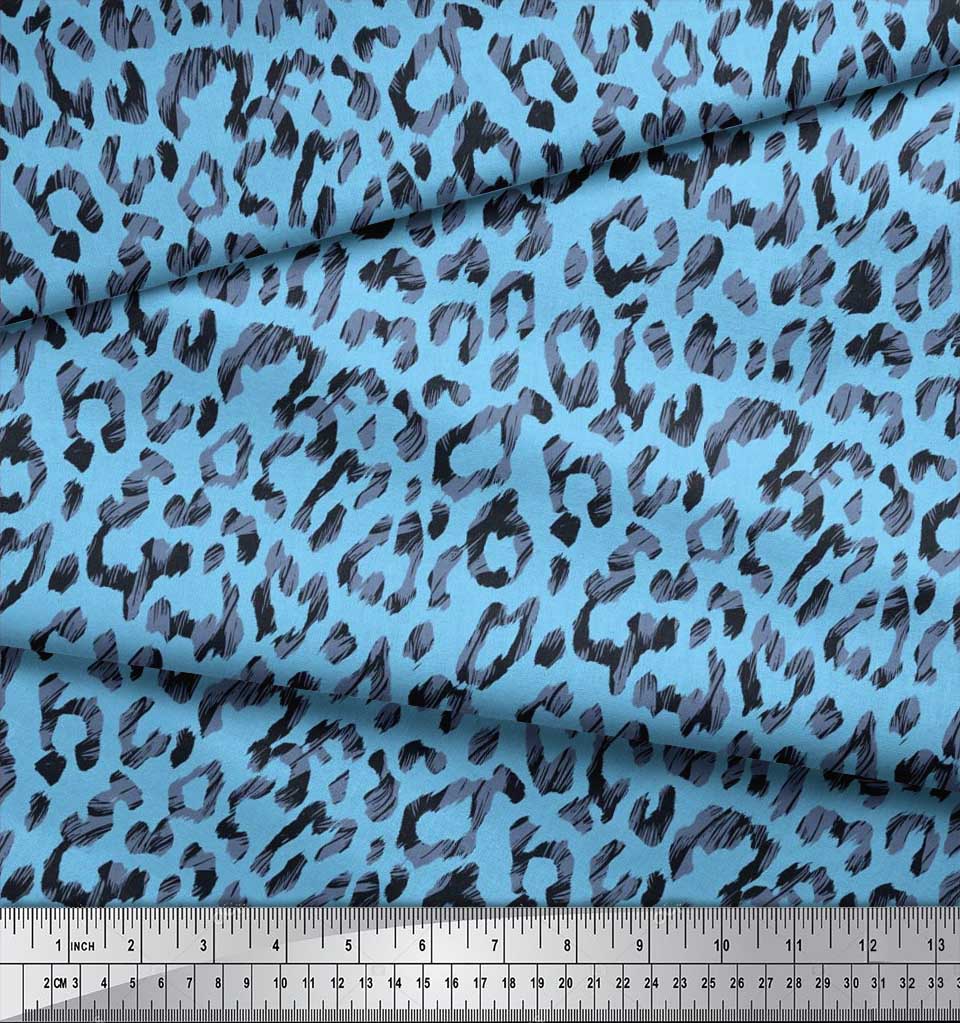 Soimoi Японская креп-сатиновая ткань с леопардовым принтом из кожи животного, ткань для рукоделия по метрам, 42 дюйма