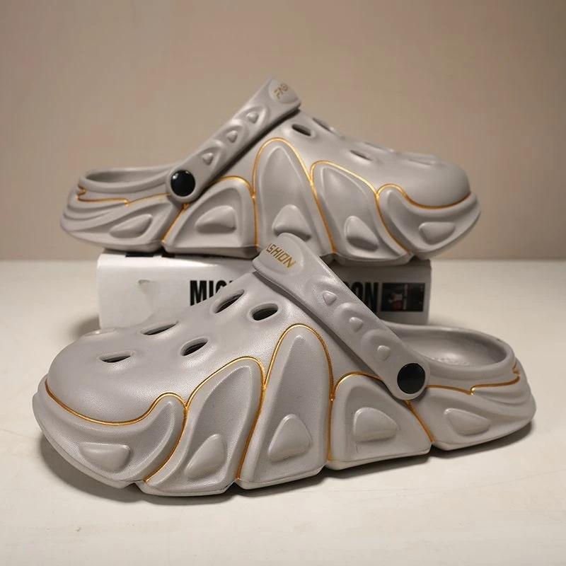 Fashion Slippers for Men Beach Eva Hole Sandals Man Trend 2025 High Quality Fashion Elegant Cheap Liquidation Designer Luxury Fun Shoes