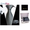 Cozy Up Ties for Men Set with Pocket Square Cufflink and Tie Clip | Necktie Handkerchief In Gift Box for Wedding