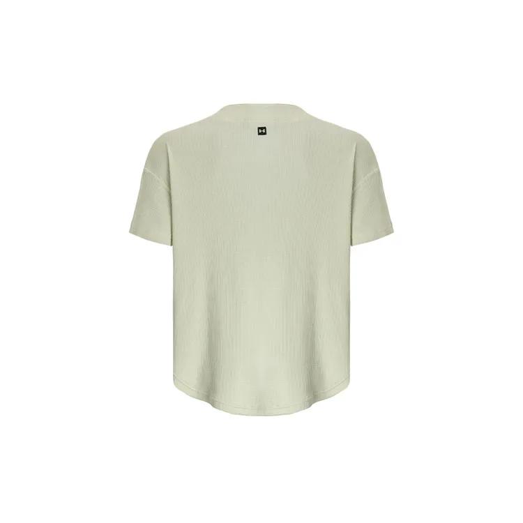 Under Armour Project Rock Drop Shoulder Sleeve T Shirt Women's Pink Silt Gray (Unisex) T-Shirts 1382707 273