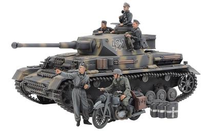 Tamiya Panzer IV G Ранний выпуск 1/35 Пластиковая модель 25209 Велосипед-посыльный Русский фронт