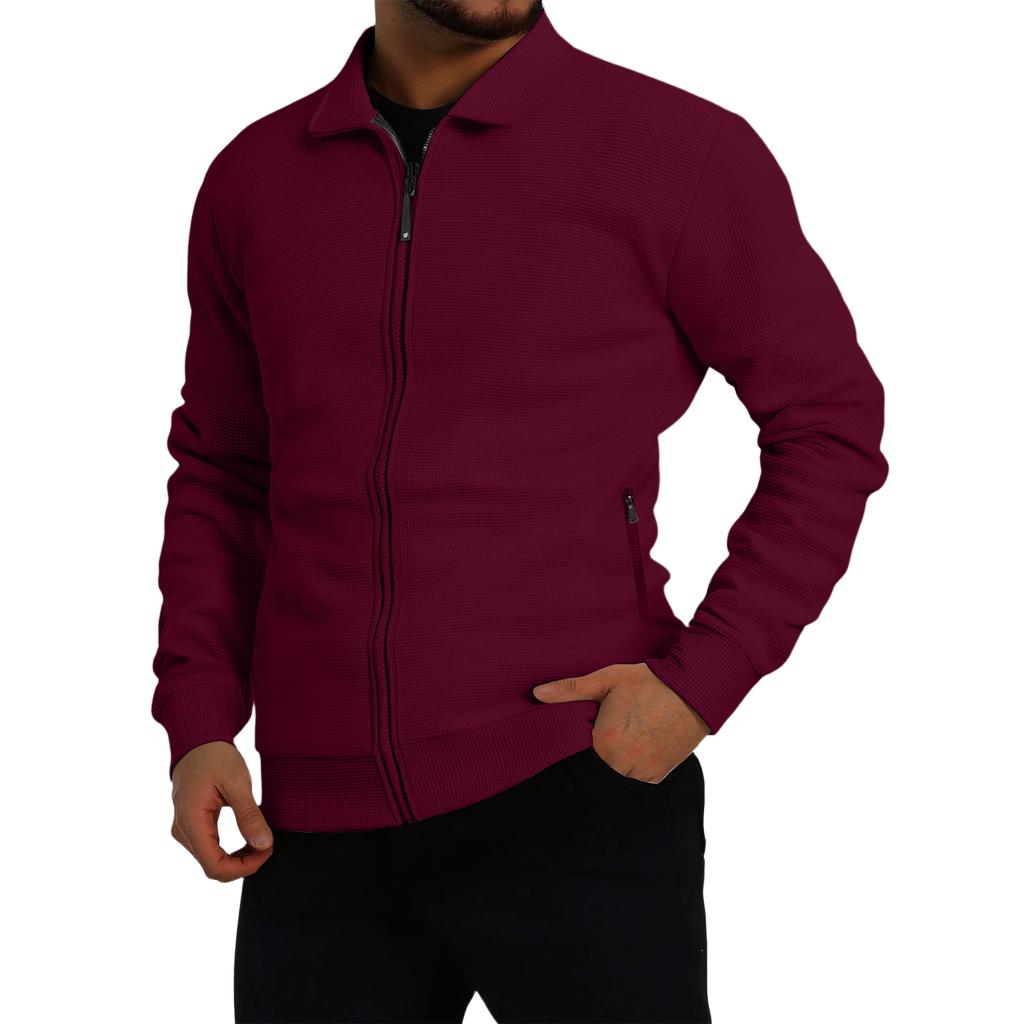 Men's Winter Casual Zipper Pocket Long-Sleeve Jacket