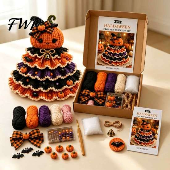 Step by Crafting Tutorial Christmas DIY Quilted Fabric Tree Craft Kit, 3D Padded Patchwork Sewing Set Stress Relief Handicraft Hobby for Beginners,