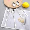 4Pcs Teaspoons, Stainless Steel Iced Tea Spoons, Long Spoons For Stirring, Stainless Steel Large Tablespoons, Metal Cutlery Spoon, Long Handle Iced