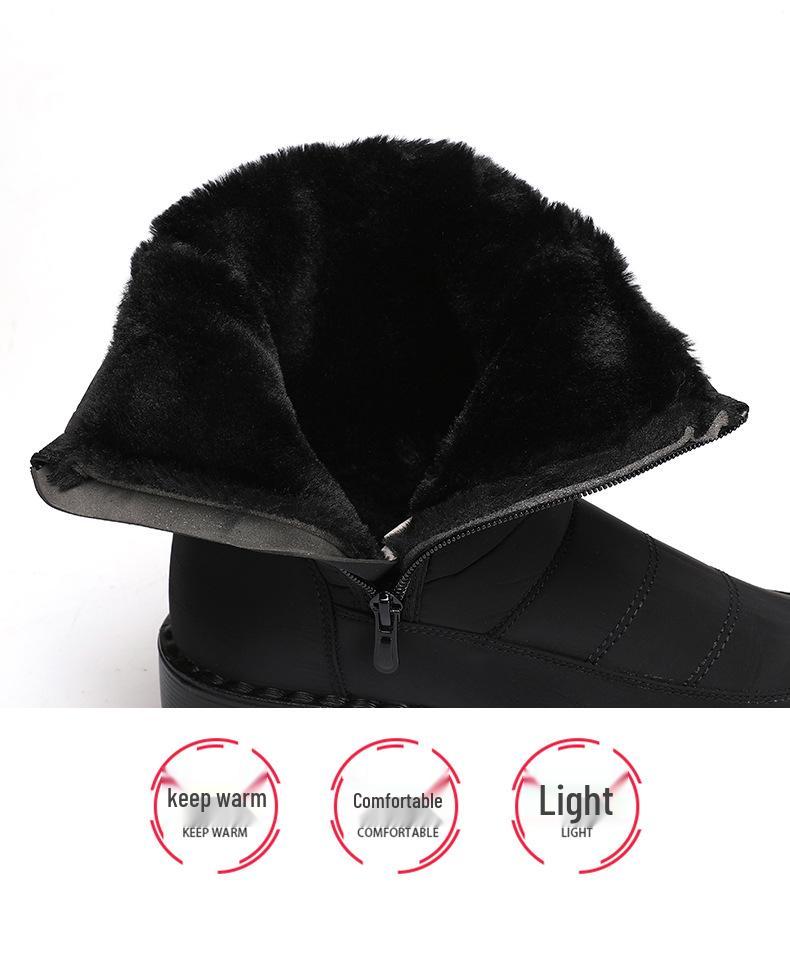 Женские зимние длинные сноубутсы на флисовой подкладке - Хлопок, Полиуретан, Теплые и Утепленные для Занятий Спортом на Открытом Воздухе