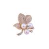 Light Luxury Ginkgo Biloba Brooch High-End Women'S Exquisite Flower Pearl Corsage Design Sense Niche Pin Clothes Accessories