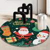 Ambience Christmas Round Carpet Living Room Bedroom Decoration Crystal Velvet Floor Mat Christmas Tree Mat Foot Mat