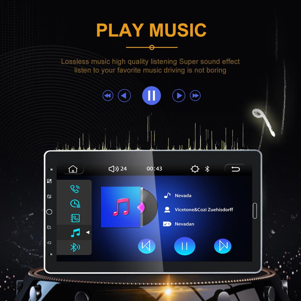 Reakosound Автомобильный радиоприемник 10,1'' сенсорный экран Carplay Универсальный 1 Din автомобильный мультимедиа с Bluetooth Видео Авто Радио Радиоприемник