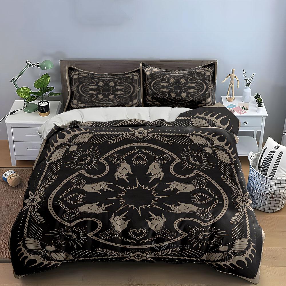 Mystical Symbol Design Bedding Duvet Cover Set Duvet Cover Pillowcases (1*Duvet Cover 2*Pillowcases, without duvet insert)