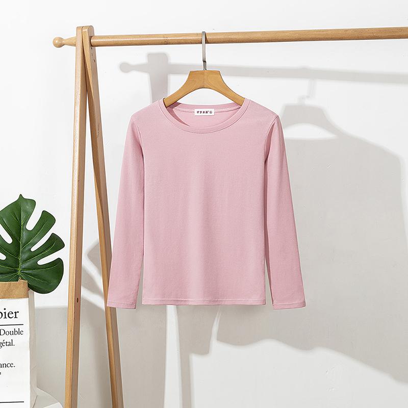 Женская хлопковая белая футболка с длинным рукавом, женские топы, тонкая женская одежда