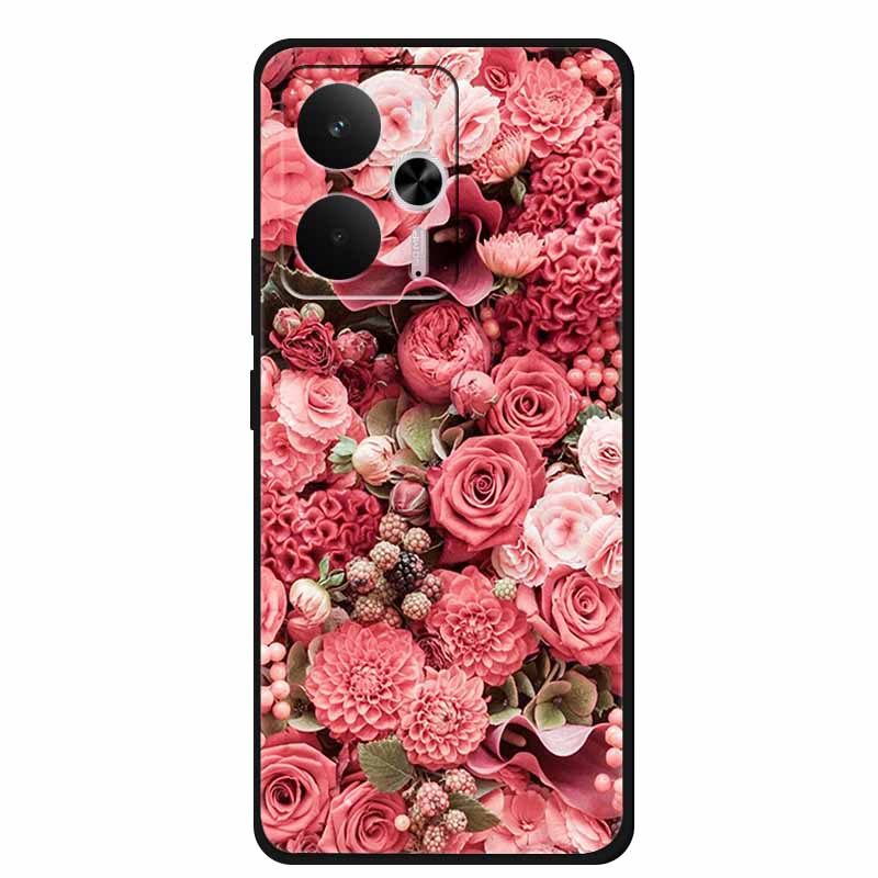 Чехол для Realme 14 Realme14 5G RMX5070 Корпус телефона Мягкий силиконовый задний чехол Для Realme 14 Global Черный ТПУ Funda Милый Capa Coque