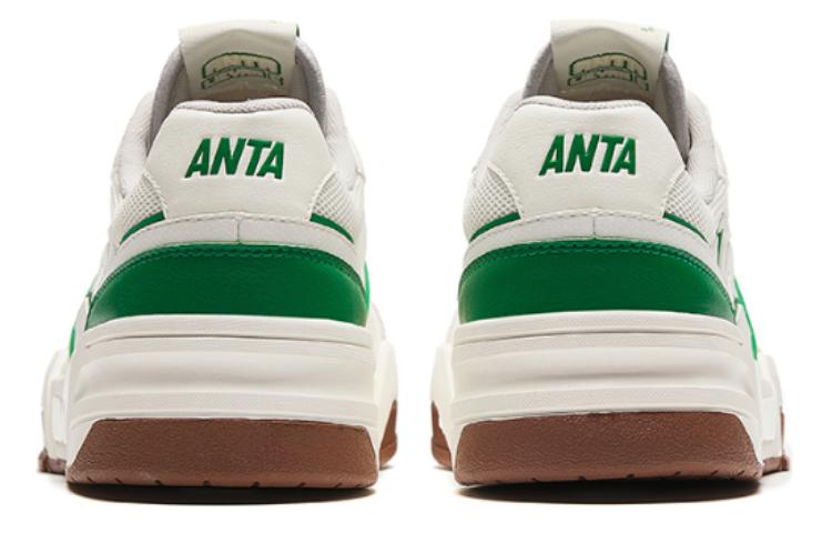 Men's Sneakers Anta Flame 5 Abrasion Resistant Low top Skateboard Shoes Men's White Green